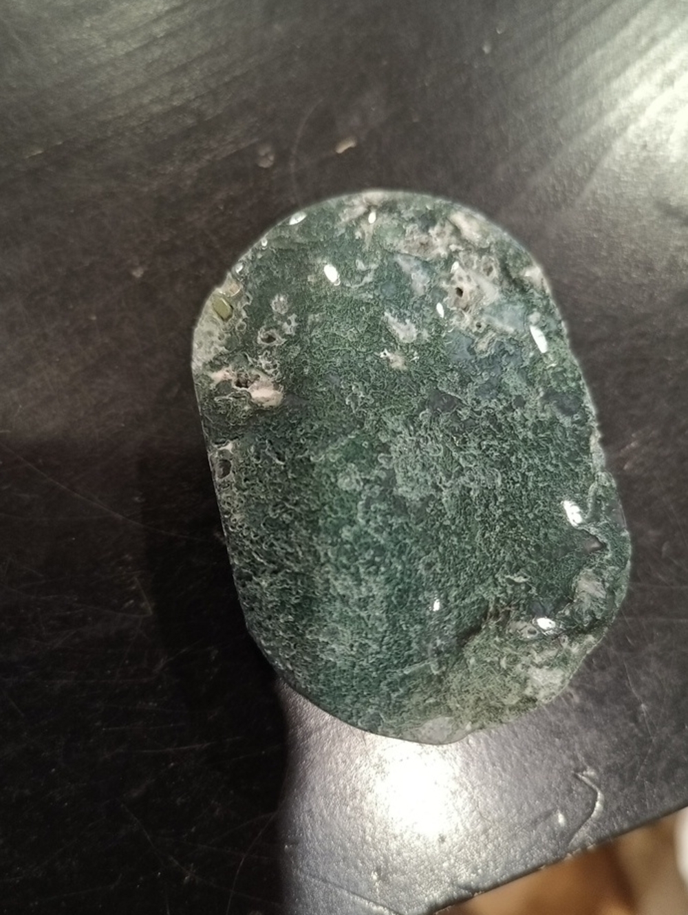 Moss Agate Palm Stone